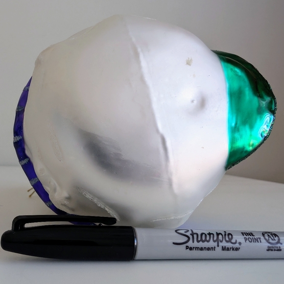 Vintage Extra Large 9" Glass Snowman Ornament European Christmas XL - Picture 15 of 16